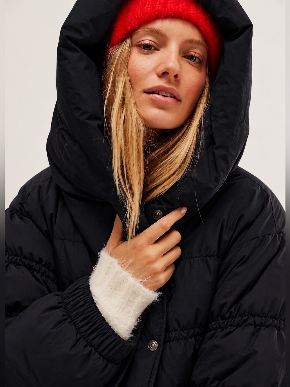 FREE PEOPLE Party Of One Puffer Jacket - black